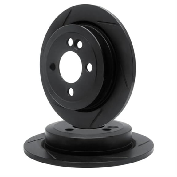 R1 Concepts Slotted Black Disc Brake Rotor Set WCPN1-67018