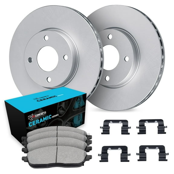 R1 Concepts Carbon Coated Disc Brake Rotor Set with Ceramic Pads and Hardware WDWH1-47018