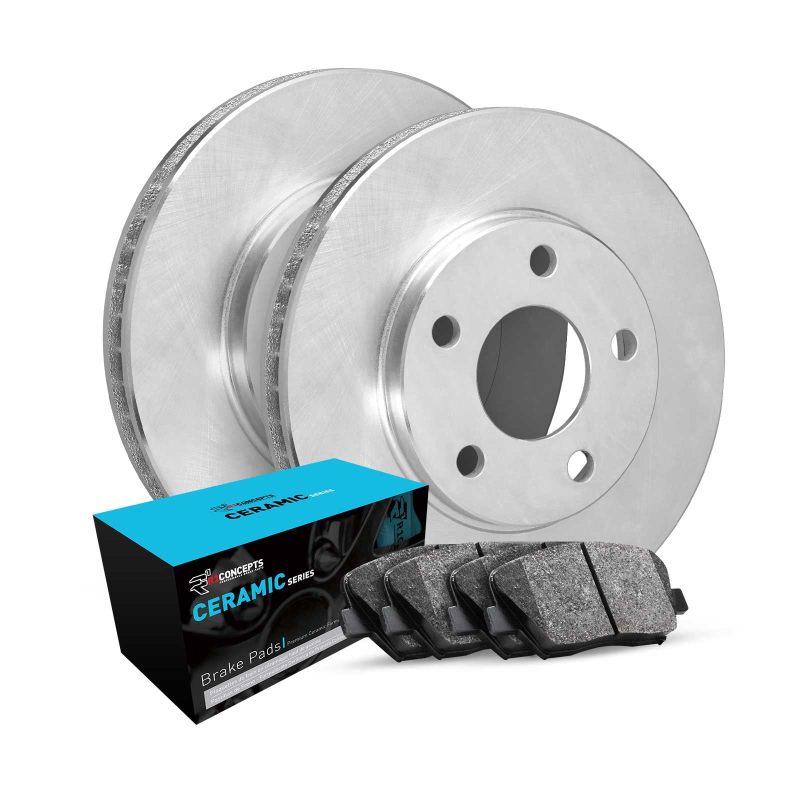 R1 Concepts Front Brakes and Rotors Kit |Front Brake Pads| Brake Rotors and Pads| Ceramic Brake Pads and Rotors WFWN1-80031