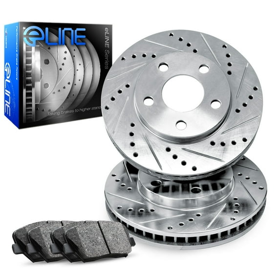 R1 Concepts Front Brakes and Rotors Kit |Front Brake Pads| Brake Rotors and Pads| Ceramic Brake Pads and Rotors |fits 1984-1985 BMW 318i
