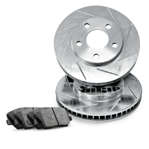 R1 Concepts Front Brakes and Rotors Kit |Front Brake Pads| Brake Rotors and Pads| Ceramic Brake Pads and Rotors |fits 1992-1995 Toyota Paseo