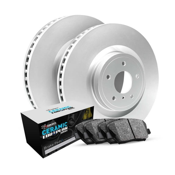 R1 Concepts Front Brakes and Rotors Kit |Front Brake Pads| Brake Rotors and Pads| Euro Ceramic Brake Pads and Rotors WDTN1-11005
