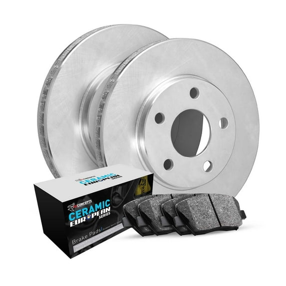 R1 Concepts Front Brakes and Rotors Kit |Front Brake Pads| Brake Rotors and Pads| Euro Ceramic Brake Pads and Rotors WFTN1-11015