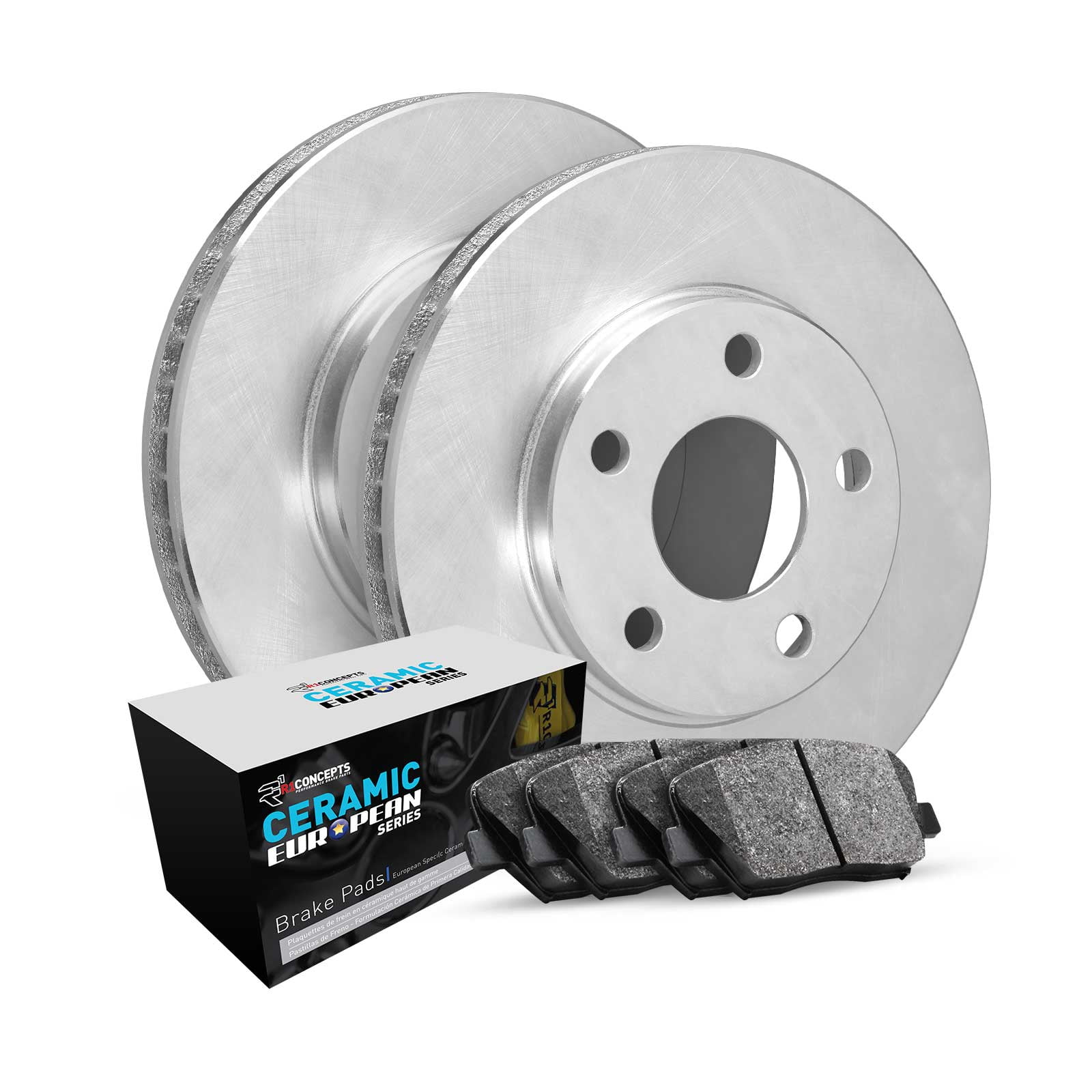 R1 Concepts Front Brakes and Rotors Kit |Front Brake Pads| Brake Rotors and Pads| Euro Ceramic Brake Pads and Rotors WFTN1-63042