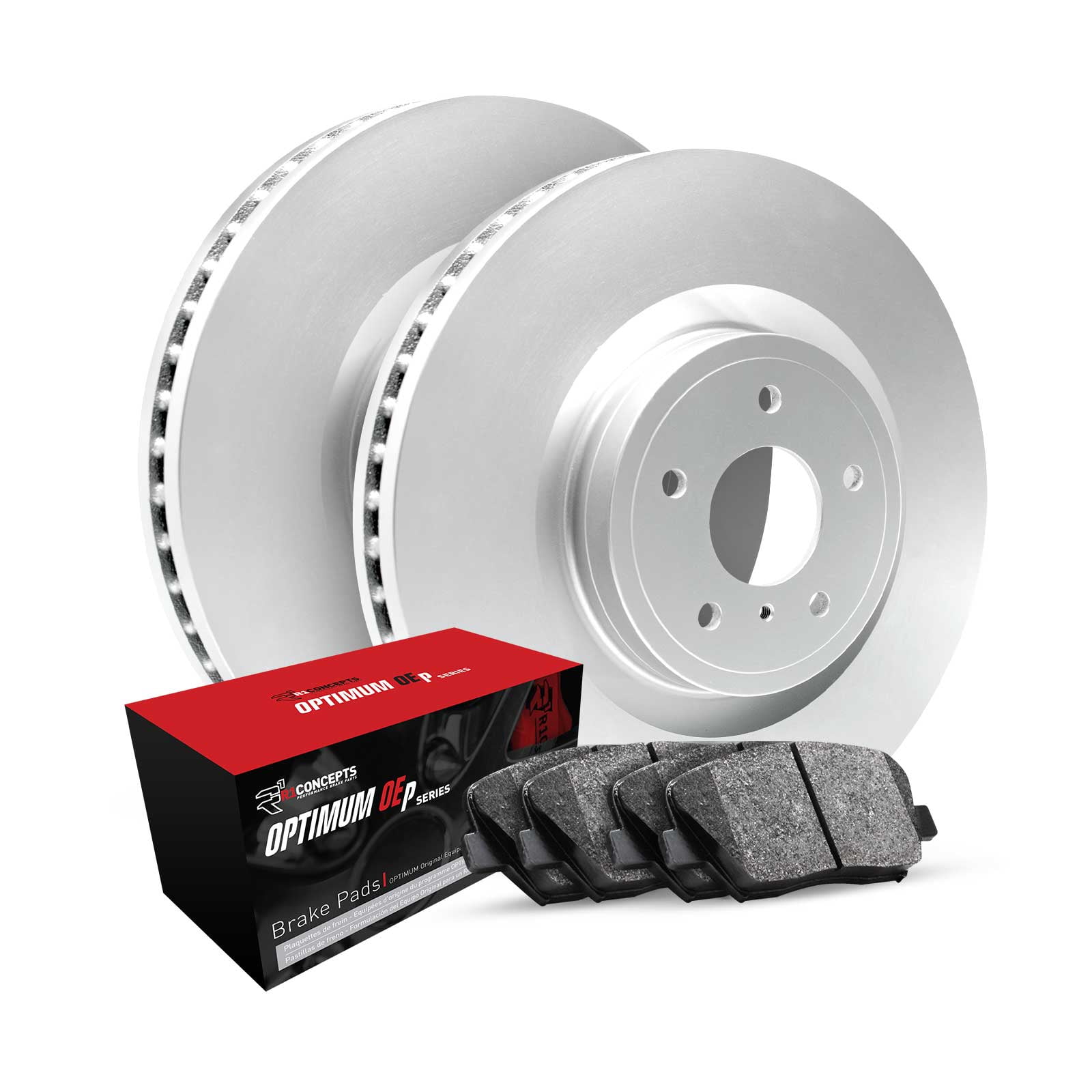 R1 Concepts Front Brakes and Rotors Kit |Front Brake Pads| Brake Rotors and Pads| Optimum OEp Brake Pads and Rotors WDUN1-01012