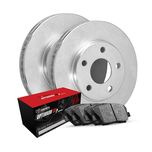 R1 Concepts Front Brakes and Rotors Kit |Front Brake Pads| Brake Rotors and Pads| Optimum OEp Brake Pads and Rotors WFUN1-40194