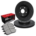 thumbnail image 1 of R1 Concepts Drilled and Slotted Black Disc Brake Rotor Set with Optimum Oe Pads WHUN1-11006, 1 of 5