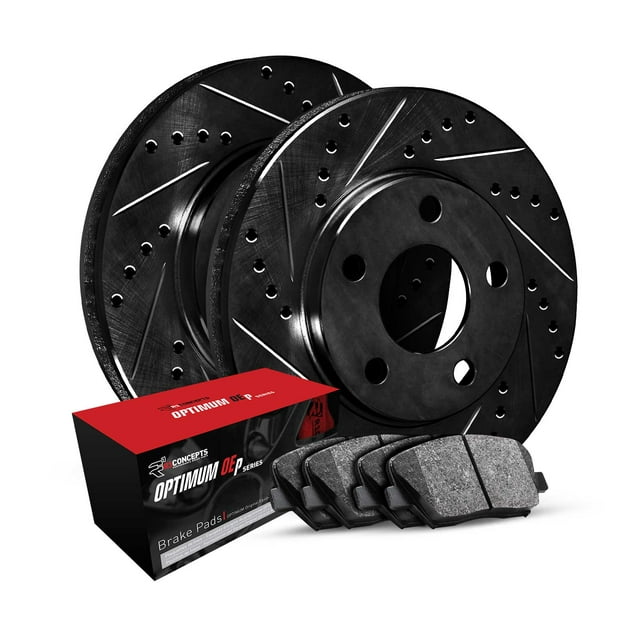 R1 Concepts Front Brakes and Rotors Kit |Front Brake Pads| Brake Rotors and Pads| Optimum OEp Brake Pads and Rotors | WHUN1-76146