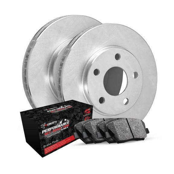R1 Concepts Front Brakes and Rotors Kit |Front Brake Pads| Brake Rotors and Pads| Performance Off-Road Brake Pads and Rotors WFVN1-76010