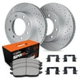 thumbnail image 1 of R1 Concepts Drilled and Slotted Carbon Coated Disc Brake Rotor Set with Super Duty Pads and Hardware WBXH1-99072, 1 of 3