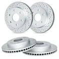 thumbnail image 1 of R1 Concepts Drilled and Slotted Carbon Coated Disc Brake Rotor Set WBPN2-48000, 1 of 5