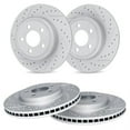 thumbnail image 1 of R1 Concepts Drilled and Slotted Carbon Coated Disc Brake Rotor Set WBPN2-54065, 1 of 5