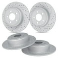 thumbnail image 1 of R1 Concepts Drilled and Slotted Carbon Coated Disc Brake Rotor Set WBPN2-74029, 1 of 5