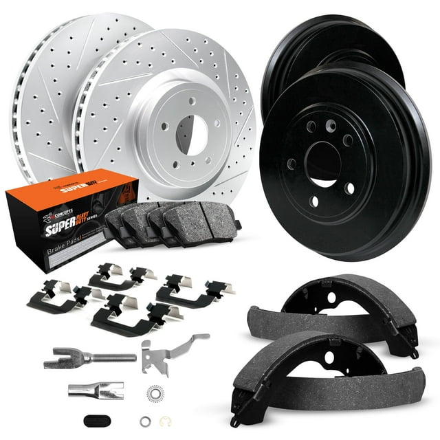 R1 Concepts Front Rear Brakes and Rotors Kit Front Rear Brake Pads Brake Rotors and Pads