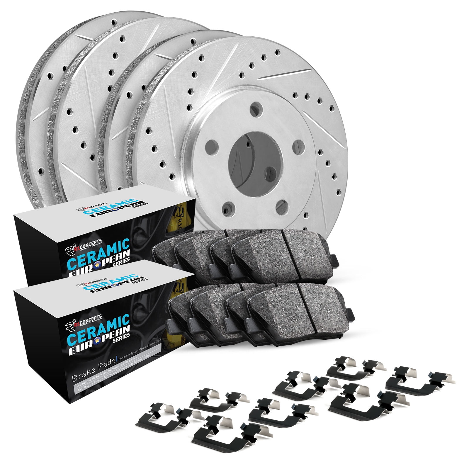 R1 Concepts Front Rear Brakes and Rotors Kit |Front Rear Brake pads| Brake  Rotors and Pads| Euro Performance Sport Brake Pads and Rotors| Hardware  Kit|fits 2018-2020 Volvo S60, XC60 - Walmart.com