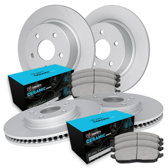 R1 Concepts Front Rear Brakes and Rotors Kit |Front Rear Brake Pads| Brake Rotors and Pads| Ceramic Brake Pads and Rotors |fits 1996-2003 Mercedes-Benz CLK320, CLK430, E300, E320, E420, E430