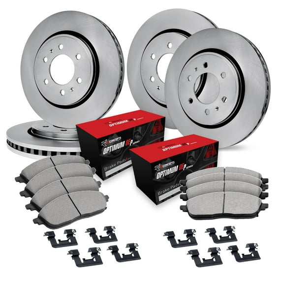 R1 Concepts Front Rear Brakes and Rotors Kit |Front Rear Brake Pads| Brake Rotors and Pads| Optimum OEp Brake Pads and Rotors |Hardware Kit|fits 2019-2021 Mercedes-Benz Sprinter 3500