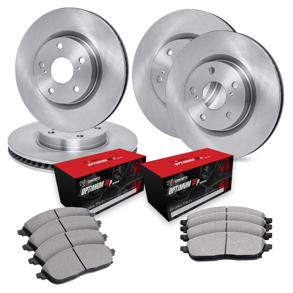 R1 Concepts Front Rear Brakes and Rotors Kit |Front Rear Brake Pads| Brake Rotors and Pads| Optimum OEp Brake Pads and Rotors |fits 1999-2003 Ford F-150, 2004 Ford F-150 Heritage