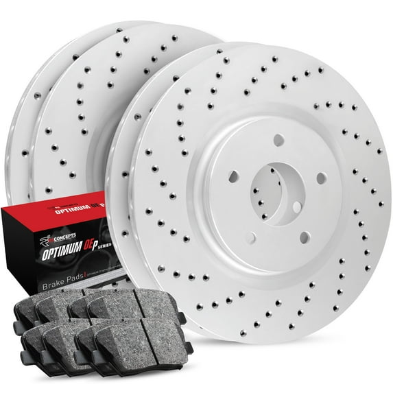 R1 Concepts Front Rear Brakes and Rotors Kit |Front Rear Brake Pads| Brake Rotors and Pads| Optimum OEp Brake Pads and Rotors |fits 2006-2010 Jeep Grand Cherokee