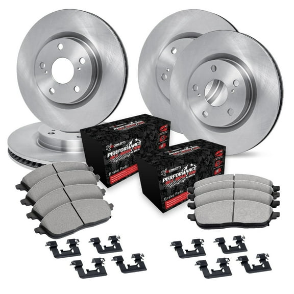 R1 Concepts Disc Brake Rotor Set with Off-Road/Tow Brake Pads and Hardware WFVH2-40006