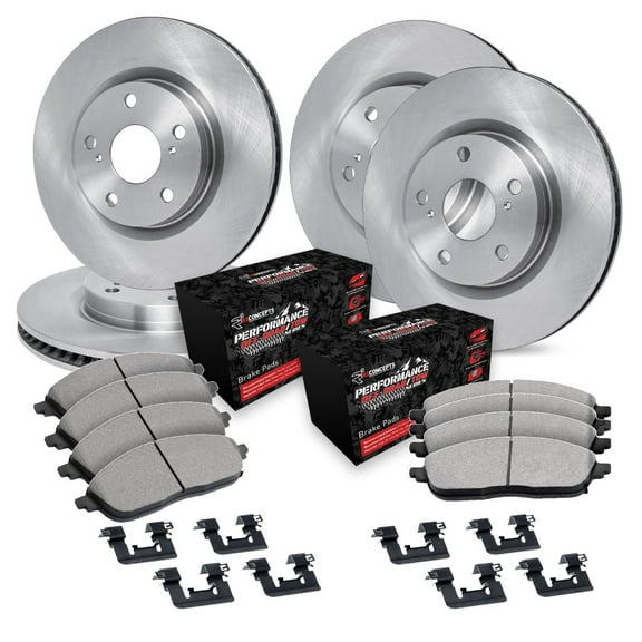 R1 Concepts Disc Brake Rotor Set with Off-Road/Tow Brake Pads and Hardware WFVH2-42049