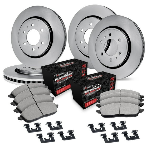 R1 Concepts Disc Brake Rotor Set with Off-Road/Tow Brake Pads and Hardware WFVH2-54150