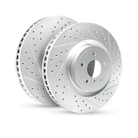 R1 Concepts Rear Brake Rotor Kit |Brake Rotors| Brake Disc |Drilled and Slotted WBPN1-01007