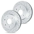 thumbnail image 1 of R1 Concepts Drilled and Slotted Carbon Coated Disc Brake Rotor Set WBPN1-46028, 1 of 5