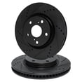 thumbnail image 1 of R1 Concepts Drilled and Slotted Black Disc Brake Rotor Set WHPN1-54212, 1 of 5
