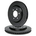 thumbnail image 1 of R1 Concepts Drilled and Slotted Black Disc Brake Rotor Set WHPN1-54253, 1 of 5