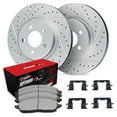 thumbnail image 1 of R1 Concepts Rear Brake Kit For 2022 BMW 230i, M240i; 2019-2022 BMW 330i, Z4; 2021-2022 BMW 430i, M440i| Drilled Slotted Brake Rotors| Optimum Oep Brake Pads and Rotors Kit|Hardware included, 1 of 7