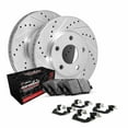 thumbnail image 1 of R1 Concepts Rear Brakes and Rotors Kit |Rear Brake Pads| Brake Rotors and Pads| Performance Off-Road Brake Pads and Rotors | Hardware Kit|fits 2006-2010 Ford F-250 Super Duty, F-350 Super Duty, 1 of 5