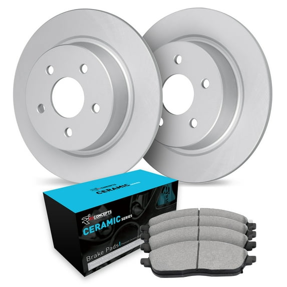 R1 Concepts Rear Brake Kit For 2018-2022 Toyota Camry| Blank Brake Rotors| Ceramic Brake Pads and Rotors Kit