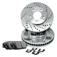 thumbnail image 1 of R1 Concepts Rear Brake Kit For 2019-2022 INFINITI QX50, 2022 INFINITI QX55| Drilled Slotted Brake Rotors| Ceramic Brake Pads and Rotors Kit| Hardware included, 1 of 7
