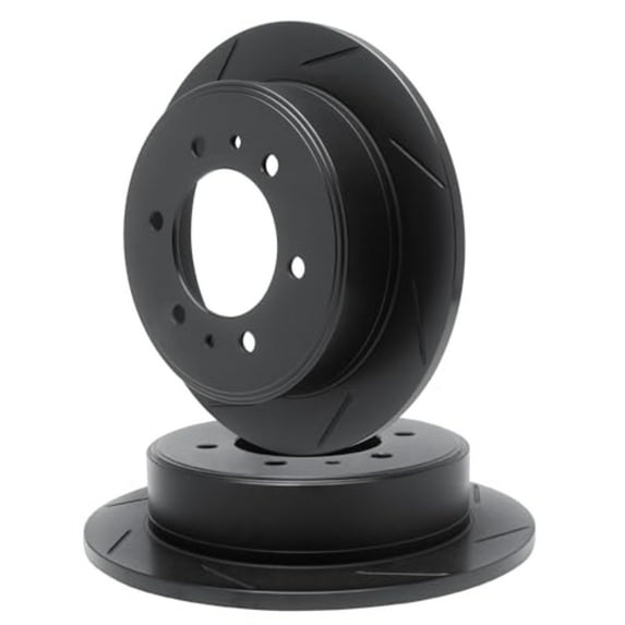 R1 Concepts Slotted Black Disc Brake Rotor Set WCPN1-21033