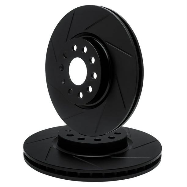R1 Concepts Slotted Black Disc Brake Rotor Set WCPN1-46042 - Walmart ...
