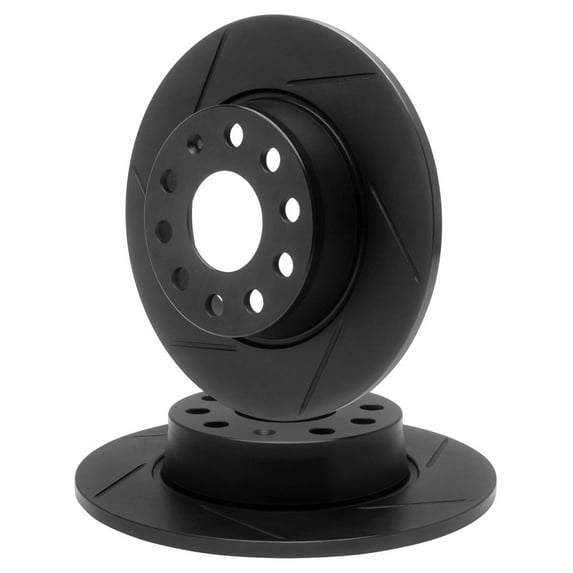 R1 Concepts Slotted Black Disc Brake Rotor Set WCPN1-63107