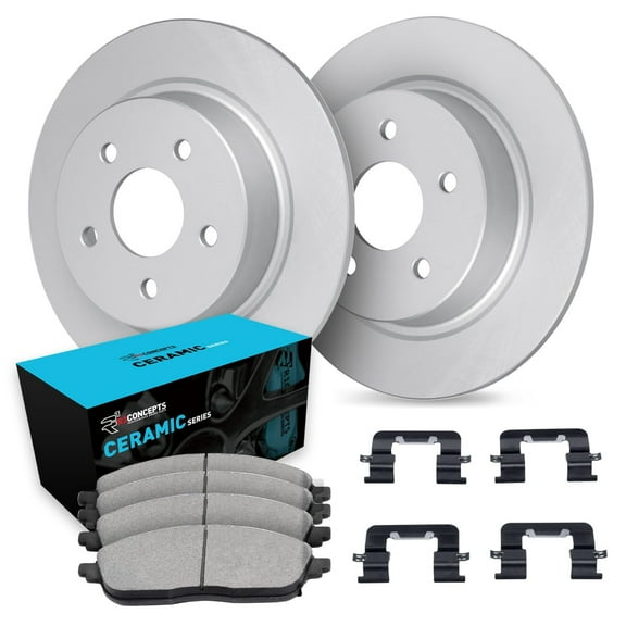 R1 Concepts Carbon Coated Disc Brake Rotor Set with Ceramic Pads and Hardware WDWH1-21032