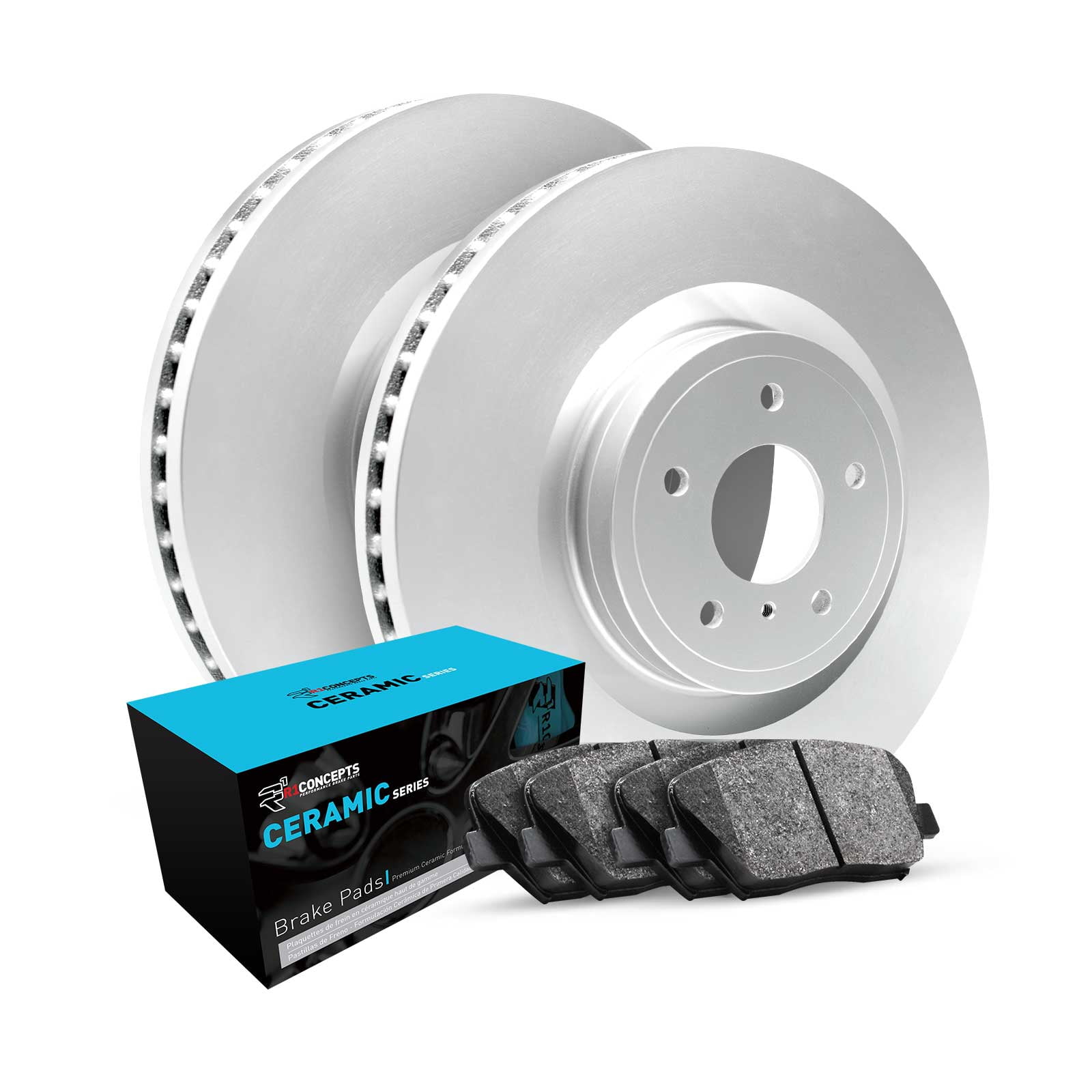 R1 Concepts Rear Brakes and Rotors Kit |Rear Brake Pads| Brake Rotors and Pads| Ceramic Brake Pads and Rotors WDWN1-59077