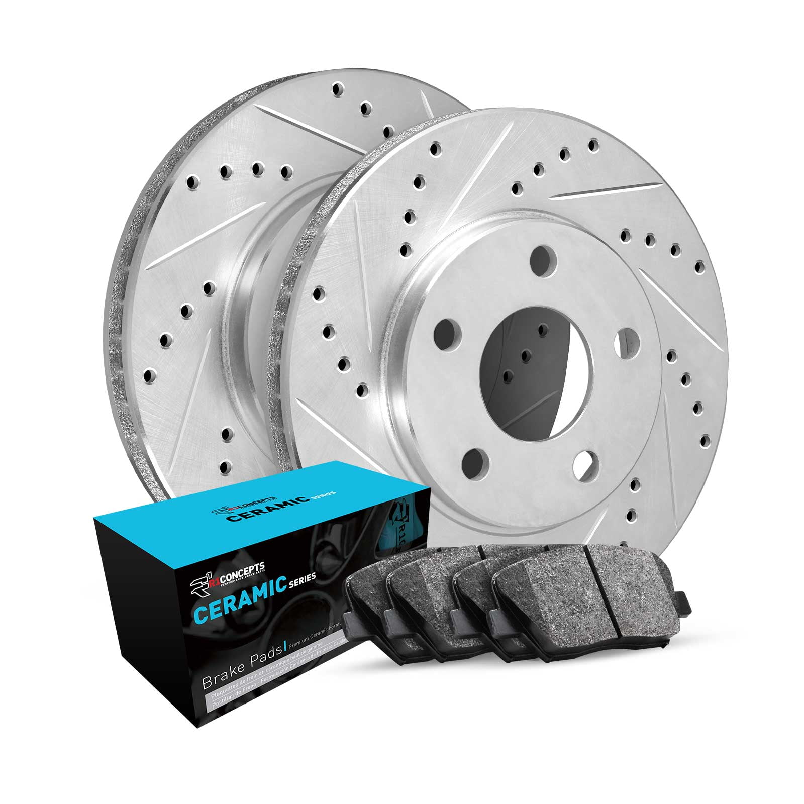 R1 Concepts Rear Brakes and Rotors Kit |Rear Brake Pads| Brake Rotors and Pads| Ceramic Brake Pads and Rotors WGWN1-54130