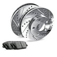thumbnail image 1 of R1 Concepts Rear Brake Kit For 2003-2006 Mercedes-Benz SL500| Drilled Slotted Brake Rotors| Ceramic Brake Pads and Rotors Kit| Sensor included, 1 of 7