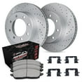 thumbnail image 1 of R1 Concepts Drilled and Slotted Carbon Coated Disc Brake Rotor Set with Off-Road/Tow Brake Pads and Hardware WBVH1-54075, 1 of 3