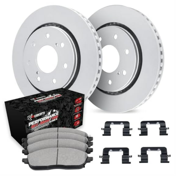 R1 Concepts Carbon Coated Disc Brake Rotor Set with Off-Road/Tow Brake Pads and Hardware WDVH1-54050