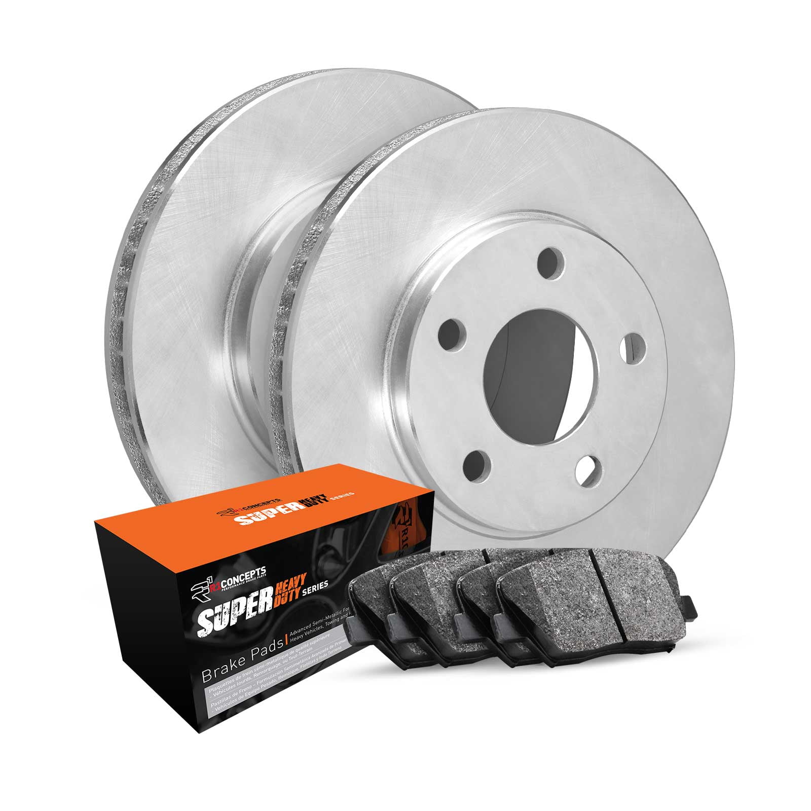 R1 Concepts Rear Brakes and Rotors Kit |Rear Brake Pads| Brake Rotors and Pads| Super Duty Brake Pads and Rotors WFXN1-48017