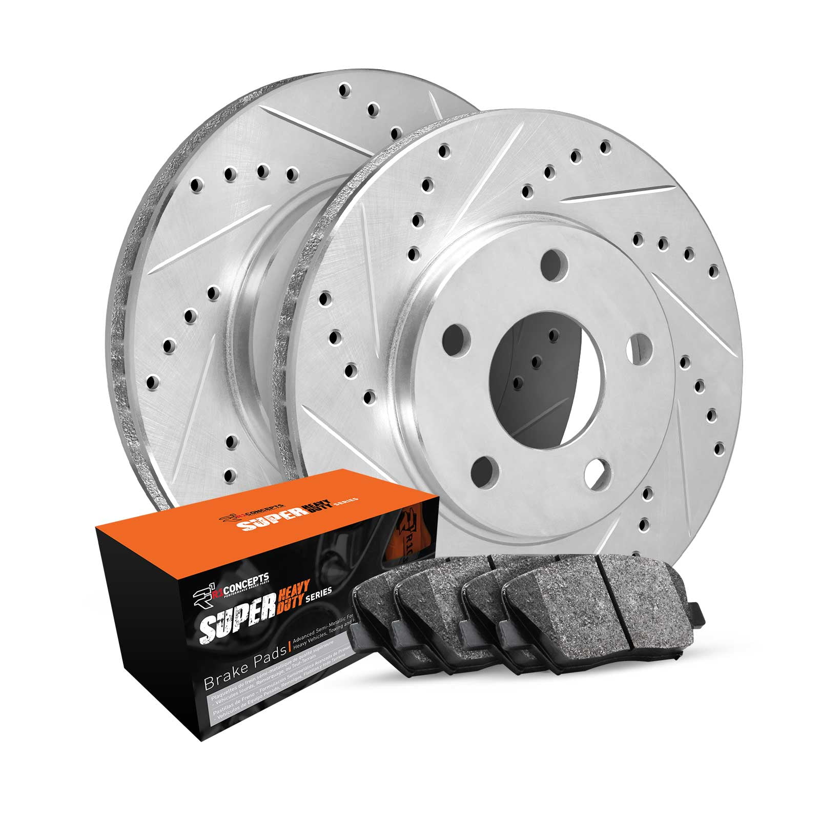 R1 Concepts Rear Brakes and Rotors Kit |Rear Brake Pads| Brake Rotors and Pads| Super Duty Brake Pads and Rotors WGXN1-40045