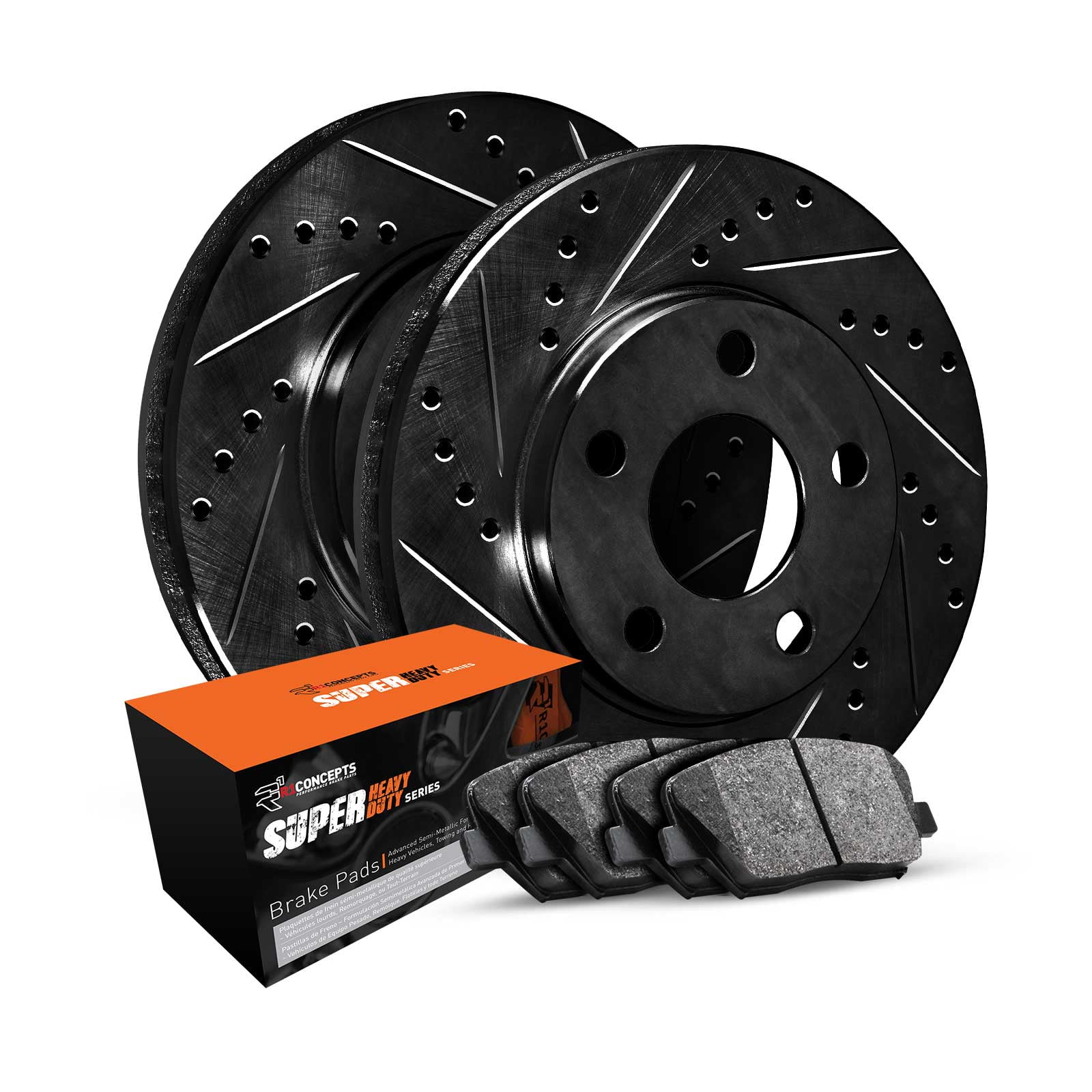 R1 Concepts Rear Brakes and Rotors Kit |Rear Brake Pads| Brake Rotors and Pads| Super Duty Brake Pads and Rotors WHXN1-48028