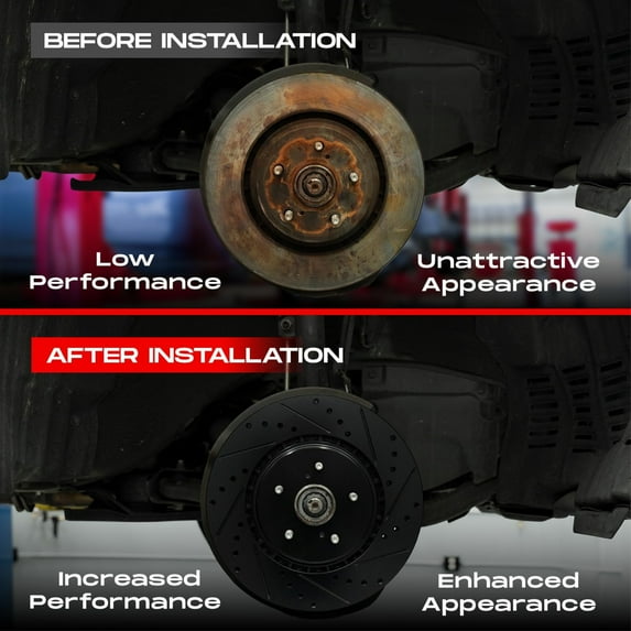 R1 Concepts Rear Brakes and Rotors Kit