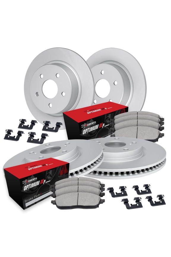 Wduh2 59035 R1 Brake Rotors Carbon Coated W/ Optimum Oe Pads & Hdw Fits select: 2011-2015 HONDA CR-Z
