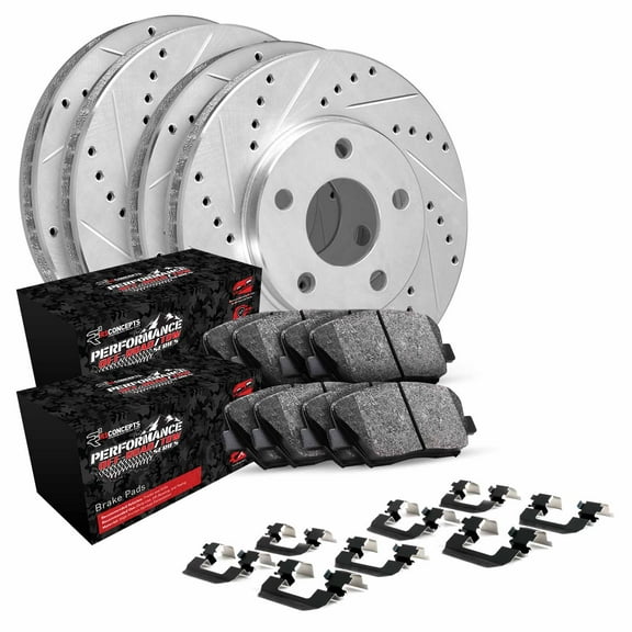 R1 Concepts Wgvh2 76008 R1 Eline Series Brake Rotors D/S Silver Perf Fits select: 2010-2022 TOYOTA 4RUNNER, 2010-2023 LEXUS GX