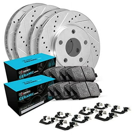 R1 Concepts Wgwh2 31055 R1 Brake Rotors   D/S   Silver W/ Ceramic Pads & Hdw